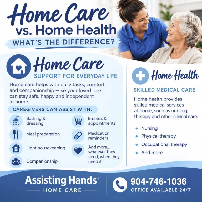 Home care vs. home health: Understanding the difference in care.